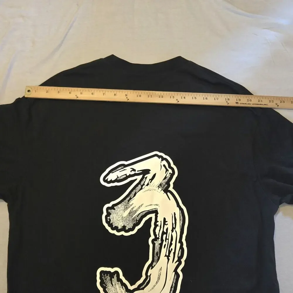 adidas Y-3 Brushstroke Graphic Logo T-Shirt Black/White Size Small HY1271